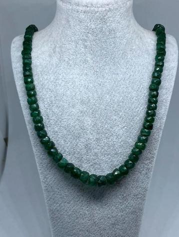 Ketting met Natuurlijke Smaragden 4-7 mm (45 cm) beschikbaar voor biedingen