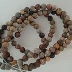 Streng Bloem Japis edelsteen kralen in aardtinten 6 mm, Ophalen, Nieuw, Kraal