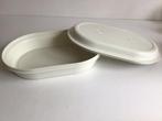 Tupperware dubbele serveerschaal ovaal schaal, Ophalen of Verzenden, Nieuw, Wit, Schaal