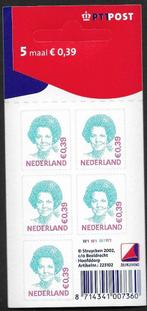 Kaartje Beatrix 5 x € 0,39 Logo PTT Post., Na 1940, Ophalen of Verzenden, Postfris
