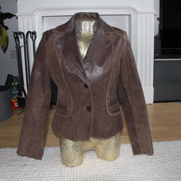Bruin Leren Casual Wear Jasje (M) € 55,- beschikbaar voor biedingen