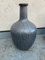 FLESSEN VAAS GREY HANDPAINTED GROOT NIEUW, -, Zwart, -, Nieuw