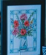 Borduurpatroon  Bloemen in vaas   nr 1710, Verzenden, Nieuw, Handborduren, Patroon