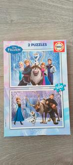 Frozen Puzzels - 2 x 100 stukjes, Ophalen of Verzenden, Meer dan 50 stukjes, Gebruikt, 4 tot 6 jaar