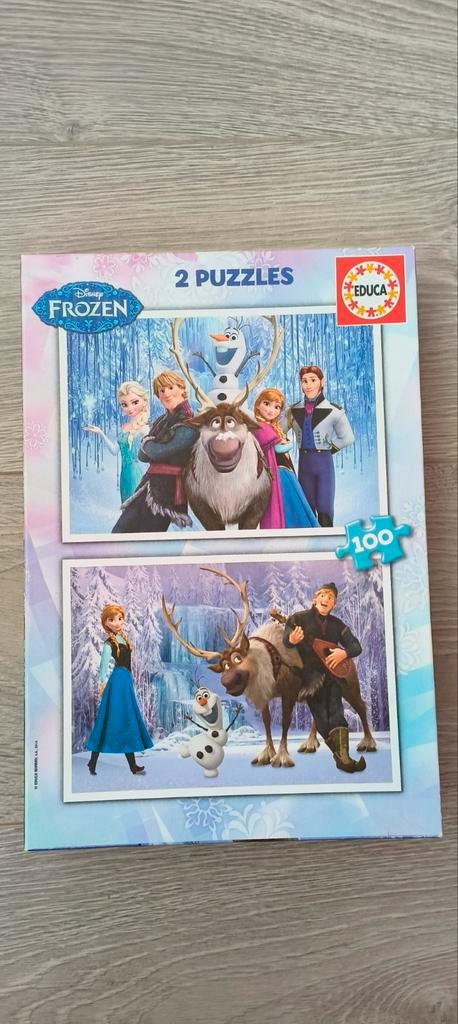 Frozen Puzzels - 2 x 100 stukjes, Kinderen en Baby's, Speelgoed | Kinderpuzzels, Gebruikt, 4 tot 6 jaar, Meer dan 50 stukjes, Ophalen of Verzenden