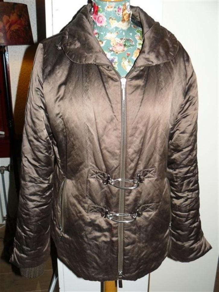 A1869 Airfield mt 38-40 jack jas bruin dons tweewegrits, Kleding | Dames, Jassen | Winter, Zo goed als nieuw, Maat 38/40 (M), Bruin