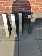 Te koop 4 rvs tafelpoten, Minder dan 50 cm, 50 tot 100 cm, Vierkant, Ophalen of Verzenden