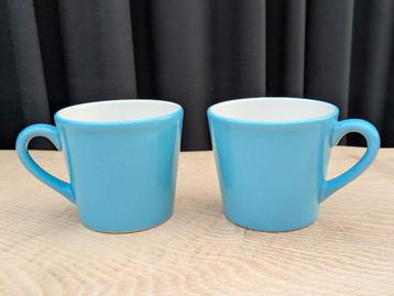 Superleuke mokken/bekers uit Italië! Aqua blauw! beschikbaar voor biedingen