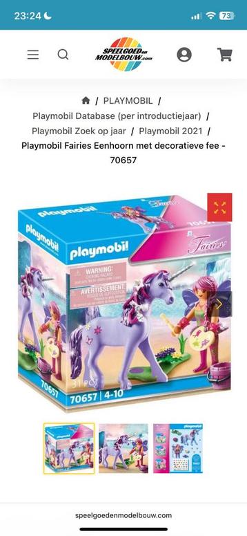 Playmobil Fairies 70657 (zonder doos) beschikbaar voor biedingen