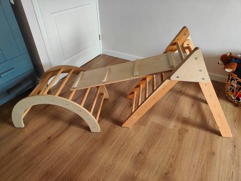 houten klimrek, boog en glijbaan, Kinderen en Baby's, Speelgoed | Houten speelgoed, Gebruikt, Overige typen, Ophalen