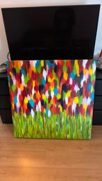Schilderij bloemen kleurrijk, Antiek en Kunst, Kunst | Schilderijen | Abstract, Ophalen