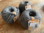 Xenos Macramé Touw - 3 Bollen Grijs NIEUW, Hobby en Vrije tijd, Breien en Haken, Ophalen of Verzenden, Nieuw, Breien of Haken