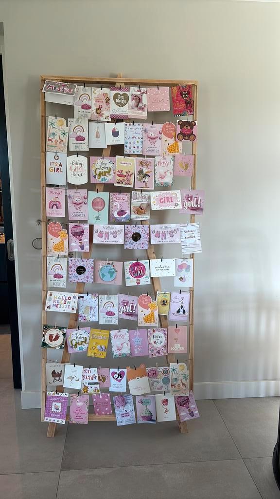 Geboortekaartjes rek kaartjes kaartenrek, Kinderen en Baby's, Overige Kinderen en Baby's, Zo goed als nieuw, Ophalen