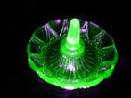 Val Saint Lambert Annagroen Ringbakje Uranium Glas, Antiek en Kunst, Ophalen