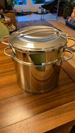 Demeyere silvinox pan 24cm met pasta (stoom)pan, Ophalen of Verzenden, Zo goed als nieuw, Rvs, Kookpan of Snelkookpan