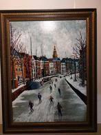 Winters stadsgezicht Groningen – Hoge der A met A-kerk, Antiek en Kunst, Ophalen of Verzenden
