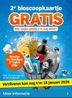 2e Pathé bioscoop kaartje gratis via Albert heijn. AH, Tickets en Kaartjes, Drie personen of meer, Kortingskaartje