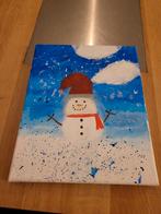 Sneeuwpop Schilderij, Antiek en Kunst, Ophalen of Verzenden