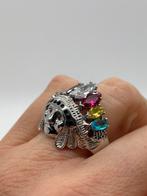 A358 Prachtige zilveren ring indiaan maat 21,5, 20 of groter, Ophalen of Verzenden, X, Dame