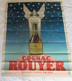 oude affiche cognac Rouyer met sfinks 2AE, Verzamelen, Merken en Reclamevoorwerpen, Ophalen, Gebruikt, Reclamebord