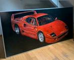 Ferrari F40 olieverfschilderij 320 x 140 cm, Antiek en Kunst, Ophalen