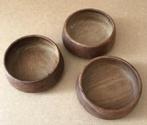 3 houten schaaltjes, Ophalen of Verzenden, Rond, Hout, Schaal