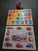 2 Houten Kinderpuzzels + Paw Patrol Autootje, 2 tot 4 jaar, Gebruikt, Ophalen of Verzenden, Van hout