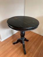 Gebruikte zwarte ronde bijzettafel - 70cm hoog, Huis en Inrichting, Tafels | Bijzettafels, Ophalen, Gebruikt, Rond, 60 cm of meer