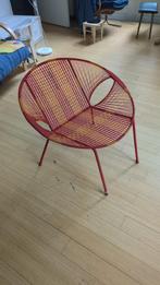 owusu stoel, draad stoel kitsch kitchen, oranje rood, Huis en Inrichting, Stoelen, Ophalen, Zo goed als nieuw, Eén, Metaal