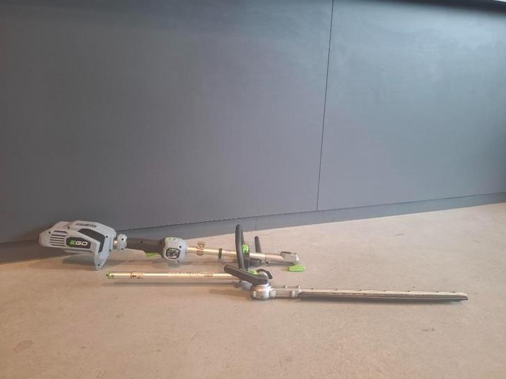 Gebruikte Ego multitool set met stokheggenschaar, Tuin en Terras, Heggenscharen, Gebruikt, Accu, Ophalen of Verzenden