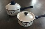 Vintage pannen Copenhagen Flower, Huis en Inrichting, Ophalen of Verzenden, Gebruikt, Overige materialen, Pannenset