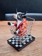 Cowparade beeldje halve koe Ollie in winkelwagentje Tim Reed, Ophalen of Verzenden, Zo goed als nieuw
