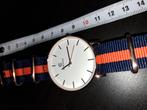 Zeer mooi plat horloge met nato band, Ophalen of Verzenden, Zo goed als nieuw, Leer, Overige merken