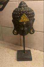 houten buddha hoofd op standaard, Ophalen of Verzenden, Zo goed als nieuw