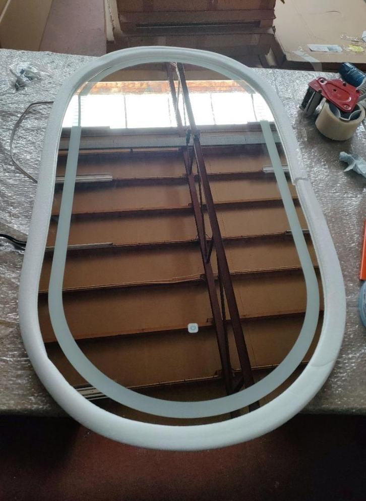 Spiegel, 50x90cm, Met LED Verlichting, Huis en Inrichting, Woonaccessoires | Spiegels, Nieuw, 50 tot 75 cm, Minder dan 100 cm