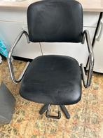 Kapperstoel, Huis en Inrichting, Stoelen, Ophalen, Gebruikt, Zwart, Metaal