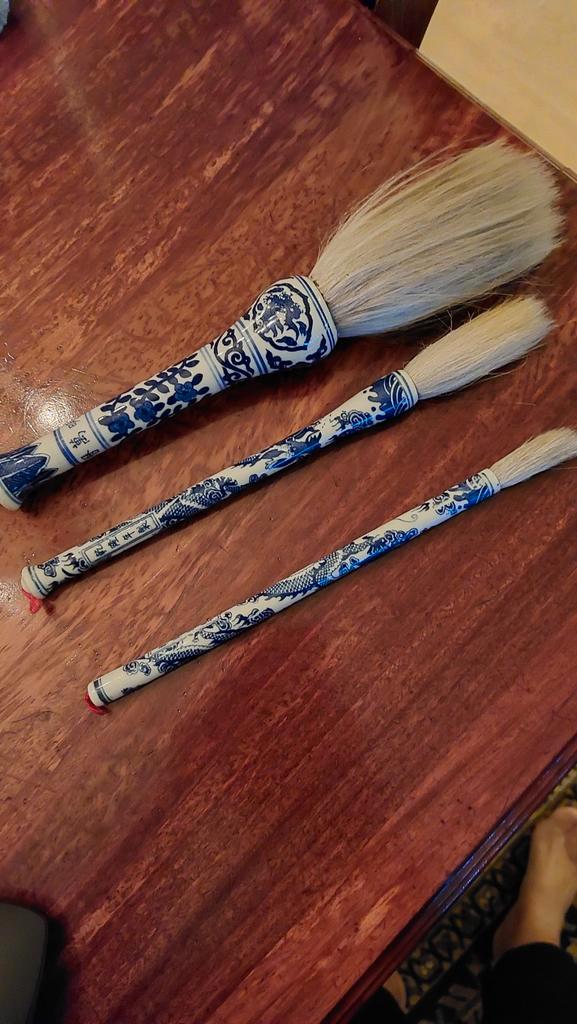 Porseleine chinese kalligrafie kwasten, Huis en Inrichting, Overige Huis en Inrichting, Zo goed als nieuw, Ophalen of Verzenden