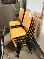 10 x Stapelstoel hout kantine stoel prijs pst., Ophalen, Bruin, Geen, Geen