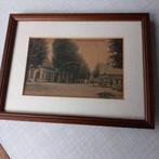 Schilderij,, sepia -afdruk,Eersel, Antiek en Kunst, Kunst | Etsen en Gravures, Ophalen of Verzenden