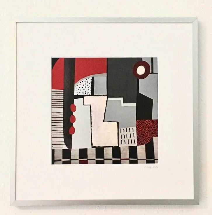 Collage “City Life”, Antiek en Kunst, Kunst | Litho's en Zeefdrukken, Ophalen of Verzenden