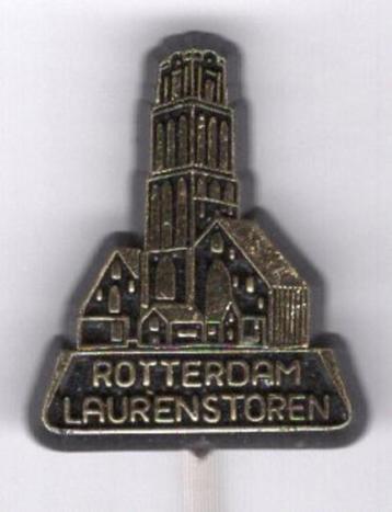 Laurenstoren Rotterdam zwart plastic speldje( P_143a ) beschikbaar voor biedingen