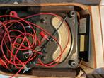 Ouderwetse Voltmeter met toebehoren in lederen tas, Ophalen of Verzenden