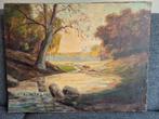 schilderij hert in natuur, Ophalen