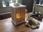 Sfeervol landelijk windlicht, Ophalen of Verzenden, Zo goed als nieuw, Hout, Minder dan 100 cm