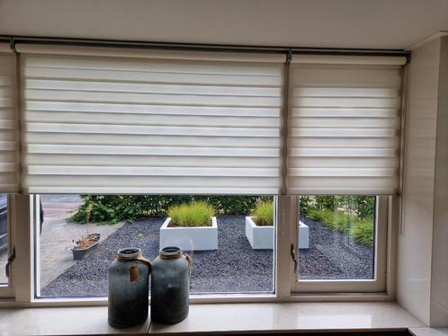 Sunway Duo rolgordijnen (2x), Huis en Inrichting, Stoffering | Gordijnen en Lamellen, Gebruikt, 150 tot 200 cm, Wit, Ophalen