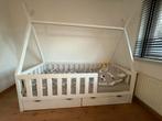 Stevig eikenhouten kinderbed met lades, 85 tot 100 cm, Gebruikt, Ophalen of Verzenden, Lattenbodem