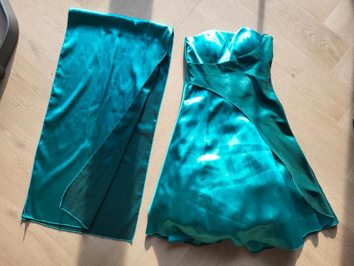 Avondjurk, Kleding | Dames, Gelegenheidskleding, Zo goed als nieuw, Galajurk, Maat 38/40 (M), Groen, Ophalen