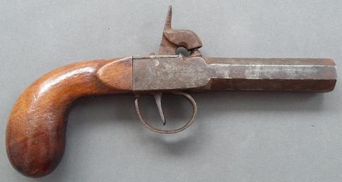 Antiek Pistool Revolver Percussie Zwartkruit Mogelijk Luiks, Antiek en Kunst, Antiek | Overige Antiek, Ophalen of Verzenden