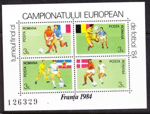 Roemenie 1984 pf mi 4050 - 4053 block 205 voetbal, Postzegels en Munten, Postzegels | Thematische zegels, Postfris, Sport, Verzenden
