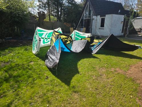 Kitesurfspullen kitesurfset kiteboard 12m 9m 7m, Watersport en Boten, Kitesurfen, Zo goed als nieuw, 9 m², Geen board, Ophalen of Verzenden